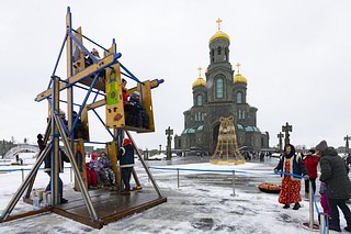 В Музейно-храмовом комплексе Минобороны России прошли масленичные гуляния