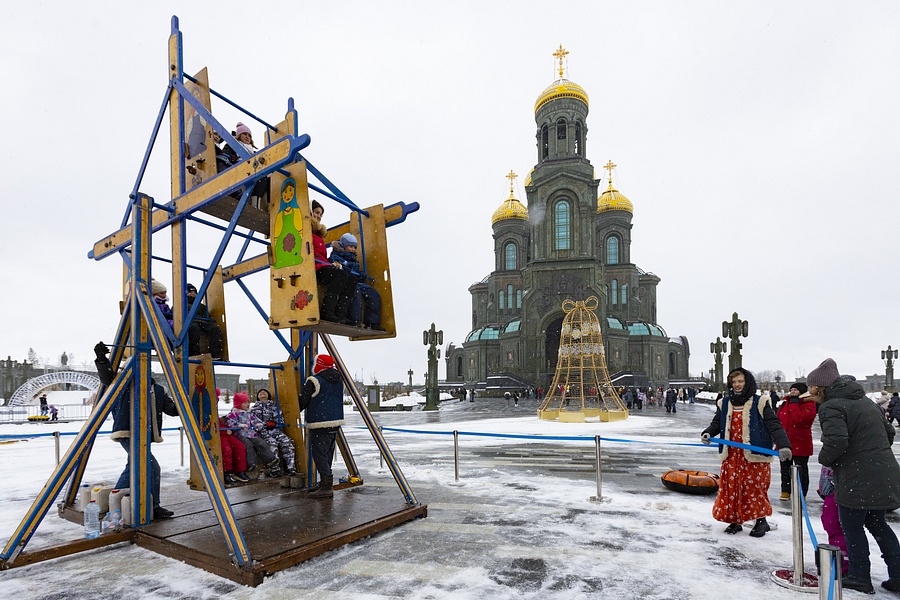 В Музейно-храмовом комплексе Минобороны России прошли масленичные гуляния, Февраль