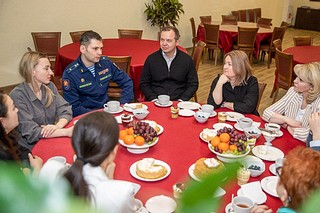 Встреча прошла в 45 бригаде спецназа ВДВ в Кубинке и в военном госпитале