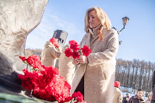 Алла Полякова приняла участие в старте 9-го этапа ежегодной эстафеты Одинцовского округа «Салют Победе!»