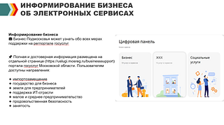 Информирование бизнеса об электронных сервисах
