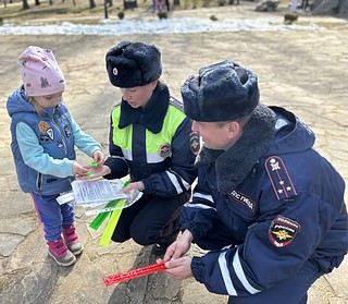 Госавтоинспекторы провели профилактические беседы с жителями округа о дорожной безопасности