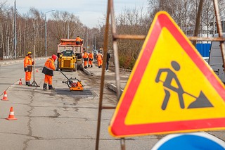 В Одинцовском округе после зимы отремонтировано около 7600м² дорог общего пользования