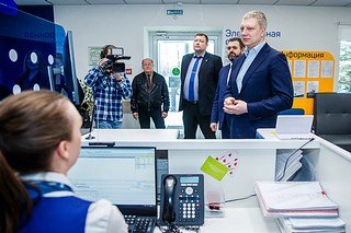 Андрей Иванов осмотрел клиентский офис компании «Мособлгаз» в Барвихе