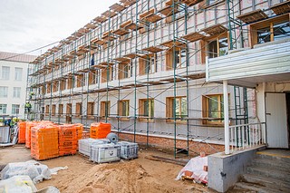В Одинцовском округе продолжается капитальный ремонт Старогородковской специальной школы имени А. В. Фурагиной