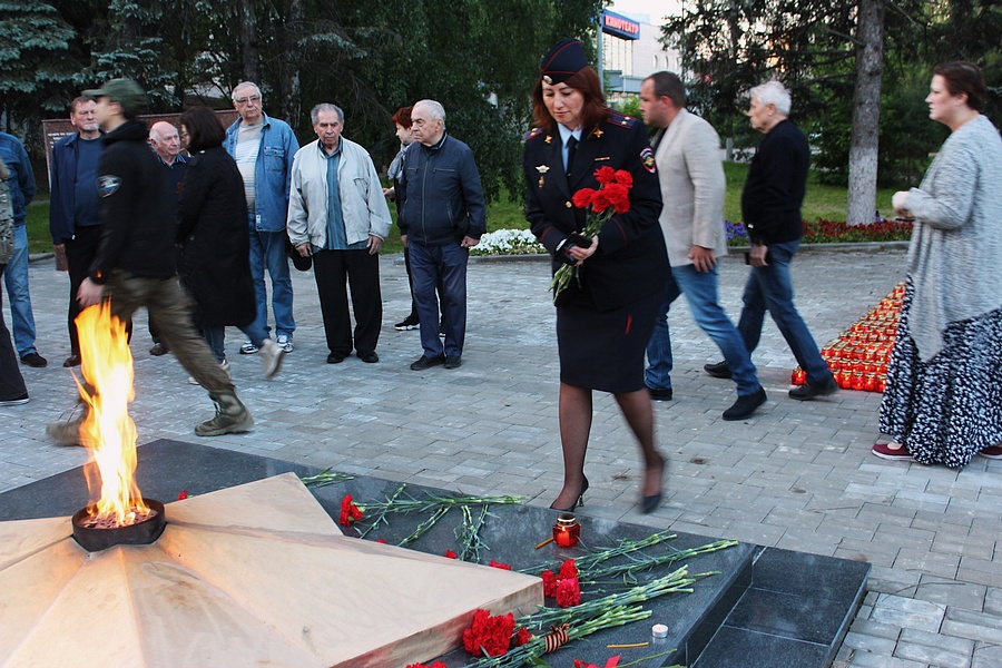 22 06 23 01 47 2, В Одинцово полицейские и общественники приняли участие в акции «Свеча памяти»