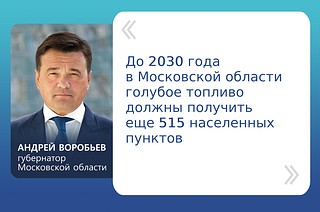 Андрей Воробьев поставил задачу догазифицировать до 2030 года ещё 515 населённых пунктов