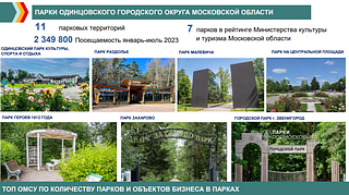 Посещаемость парков Одинцовского округа за семь месяцев 2023 года превысила 2,34 миллиона человек