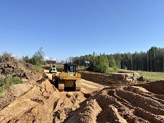 В селе Ромашково Одинцовского городского округа приступили к строительству одноуровневой кольцевой развязки на Рублёвском проезде