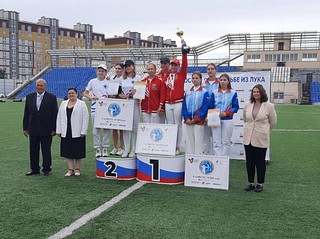 Одинцовские спортсмены в составе сборной Подмосковья заняли второе место на Первенстве России по стрельбе из лука