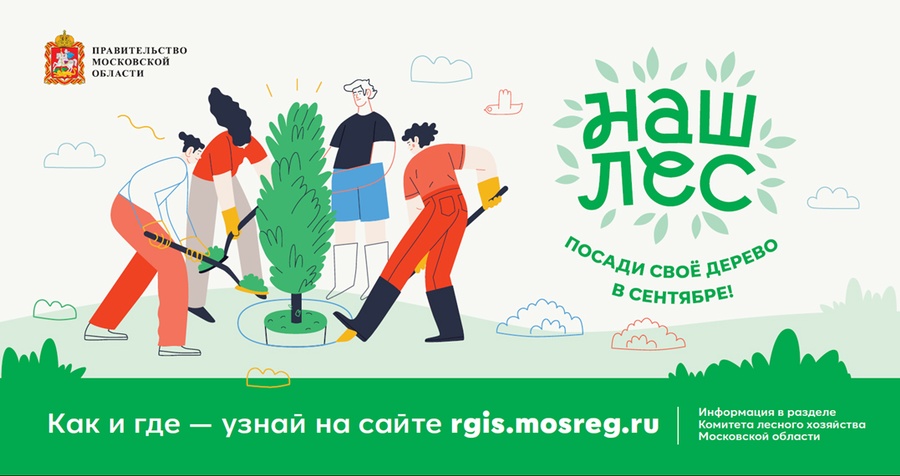 Акция «Наш лес. Посади своё дерево» 16 сентября пройдёт в Одинцовском округе, Сентябрь