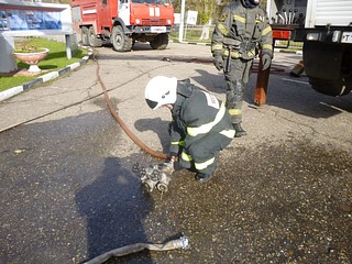 В среду, 11 октября, работники 244-й пожарно-спасательной части ГКУ МО «Мособлпожспас» провели пожарно-тактическое занятие по тушению условного пожара в административном здании воинской части, расположенной в Одинцовском городском округе