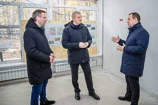 Глава Одинцовского городского округа Андрей Иванов проинспектировал ход капитального ремонта в детском саду № 55 «Василёк» на улице Маршала Бирюзова в Одинцово