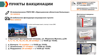 В Одинцовском городском округе идёт прививочная кампания. Жители муниципалитета вакцинируются как от сезонного гриппа, так и от COVID-19. На еженедельном рабочем совещании глава муниципалитета Андрей Иванов подчеркнул, что сегодня в регионе фиксируется новый активный штамм коронавируса — «Пирола»