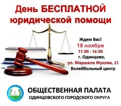 Жителей Одинцовского округа приглашают 18 ноября на День бесплатной юридической помощи, Ноябрь