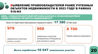 В 2023 году в Одинцовском городском округе были проведены 5482 плановых осмотра земельных участков