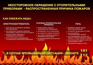 Неосторожное обращение с отопительными приборами — распространенная причина пожаров