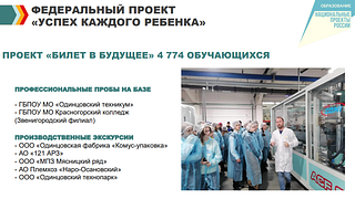 В Одинцовском округе реализуются более 10 федеральных и региональных образовательных проектов