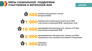 Меры социальной поддержки участников и ветеранов ВОВ