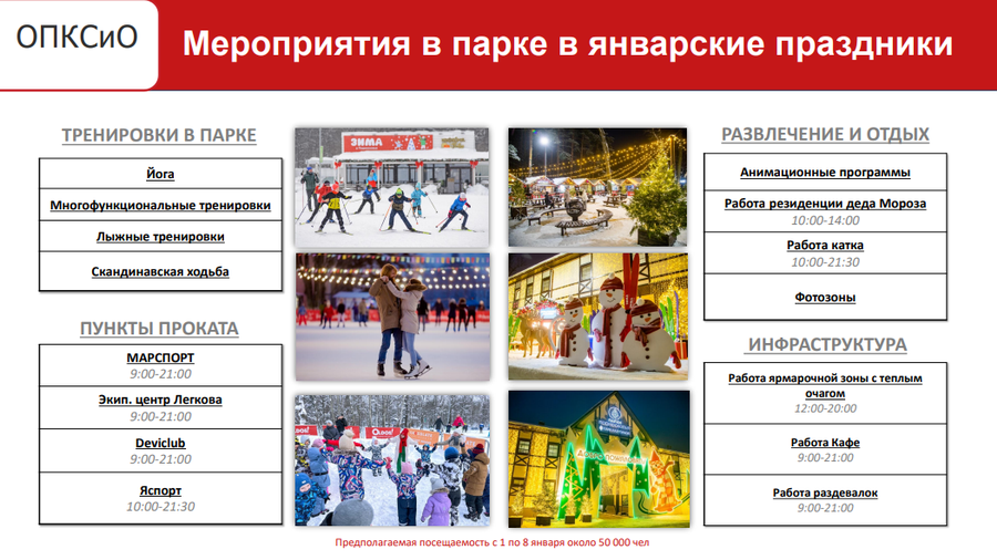 В 2023 году Одинцовский парк культуры, спорта и отдыха посетили уже около 1,4 миллиона человек, Декабрь