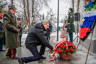 Андрей Иванов вместе с жителями деревни Жуковка почтил память павших в Битве за Москву