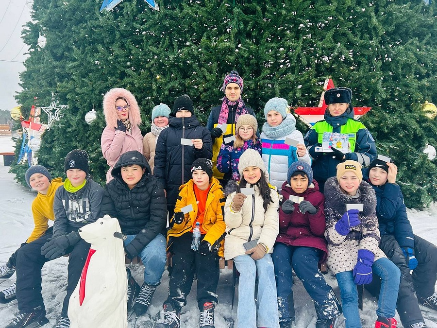 Безопасная зима текст 4, Сотрудники Одинцовской Госавтоинспекции провели в парке «Патриот» акцию «Безопасная зима»