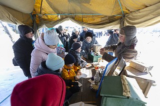Праздничная программа в честь 23 февраля в Музейно-храмовом комплексе Минобороны в Кубинке