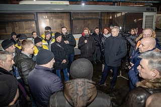 Глава Одинцовского округа Андрей Иванов провел встречу с работниками производственной базы компании-перевозчика «Мострансавто»