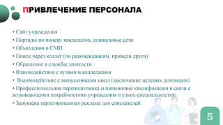 Привлечение персонала