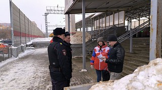 Рейд по обеспечению безопасности прошёл 31 января на железнодорожной станции МЦД-1 «Одинцово»