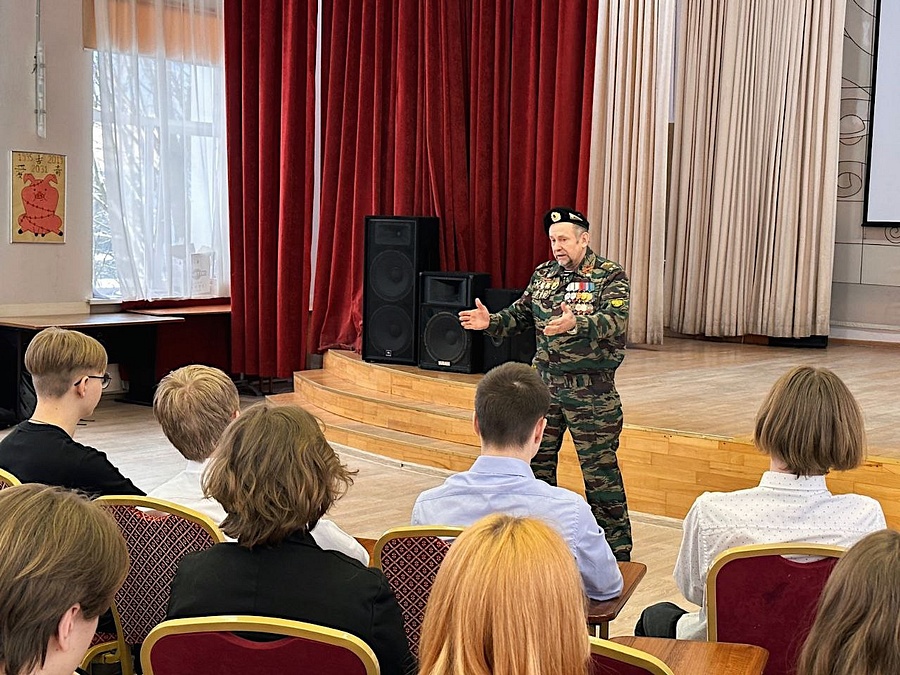 В Одинцовском округе председатель Совета ветеранов органов внутренних дел провёл Урок мужества, Февраль