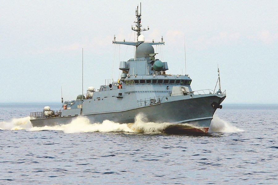 Малый ракетный корабль «Одинцово» отработал задачи морских учений в акватории Балтийского моря, Февраль