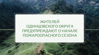 Жителей Одинцовского округа предупреждают о начале пожароопасного сезона