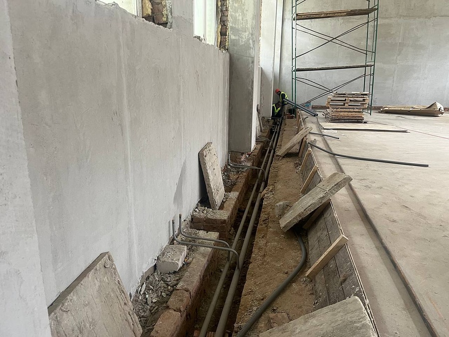 Продолжается капитальный ремонт здания Большевязёмского отделения Голицынской школы № 2» в поселке Большие Вяземы