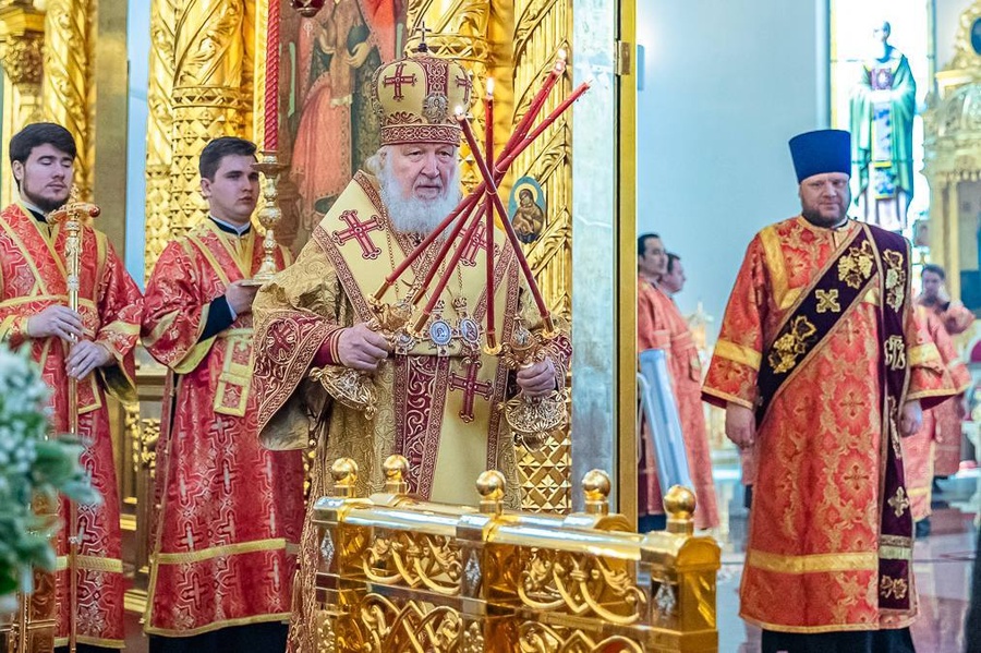 Литургия текст 2, Патриарх Московский и всея Руси Кирилл провёл литургию в Георгиевском соборе в Одинцово