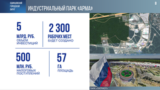 Объем инвестиций в основной капитал в Одинцовском городском округе за 5 лет составил 355 миллиардов рублей. Из них 102 миллиарда было инвестировано в 2023 году. Глава муниципалитета Андрей Иванов отметил, что, несмотря на сложную макроэкономическую ситуацию, по этому показателю округ входит в тройку лидеров в Подмосковье