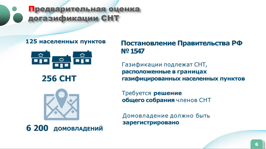 Газ текст 1, В рамках социальной газификации в Одинцовском округе к газу планируется подключить 256 СНТ