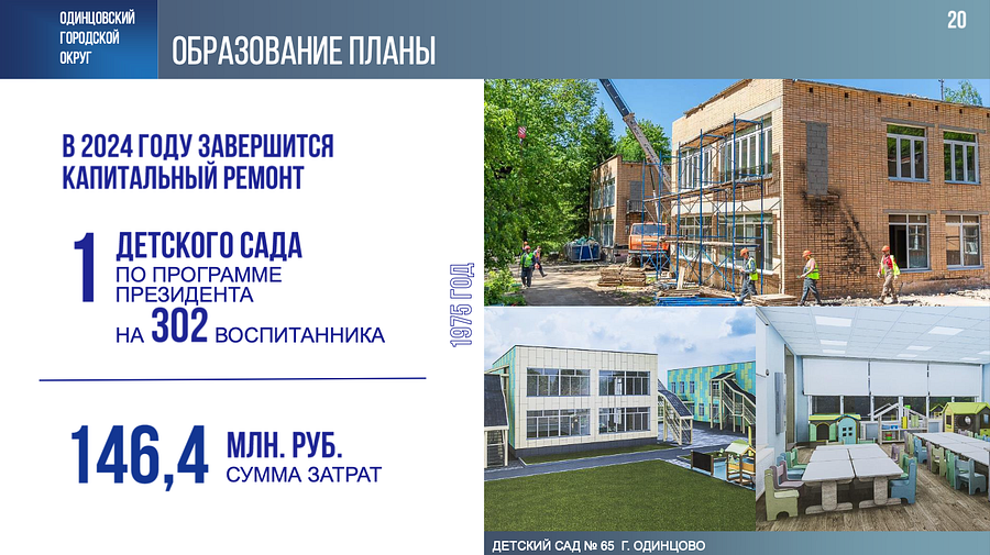 Снимок экрана 06 03 в 17.37.51, Восемь детских садов построили в Одинцовском округе за 5 лет