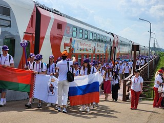 На станцию Центрального парка «Патриот» прибыл «Поезд Памяти»