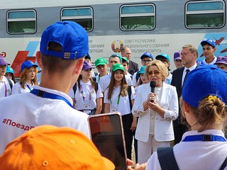 На станцию Центрального парка «Патриот» прибыл «Поезд Памяти»