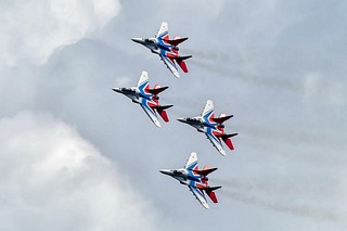 В субботу, 14 сентября, над военно-патриотическим парком культуры и отдыха ВС РФ «Патриот» пройдет выступление авиационной группы высшего пилотажа «Стрижи»
