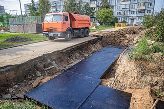 В поселке Гарь-Покровское территориального управления Часцовское завершается капитальный ремонт тепловых сетей