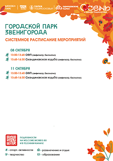 Системные мероприятия в парках «Дирекции парков Одинцовского городского округа»