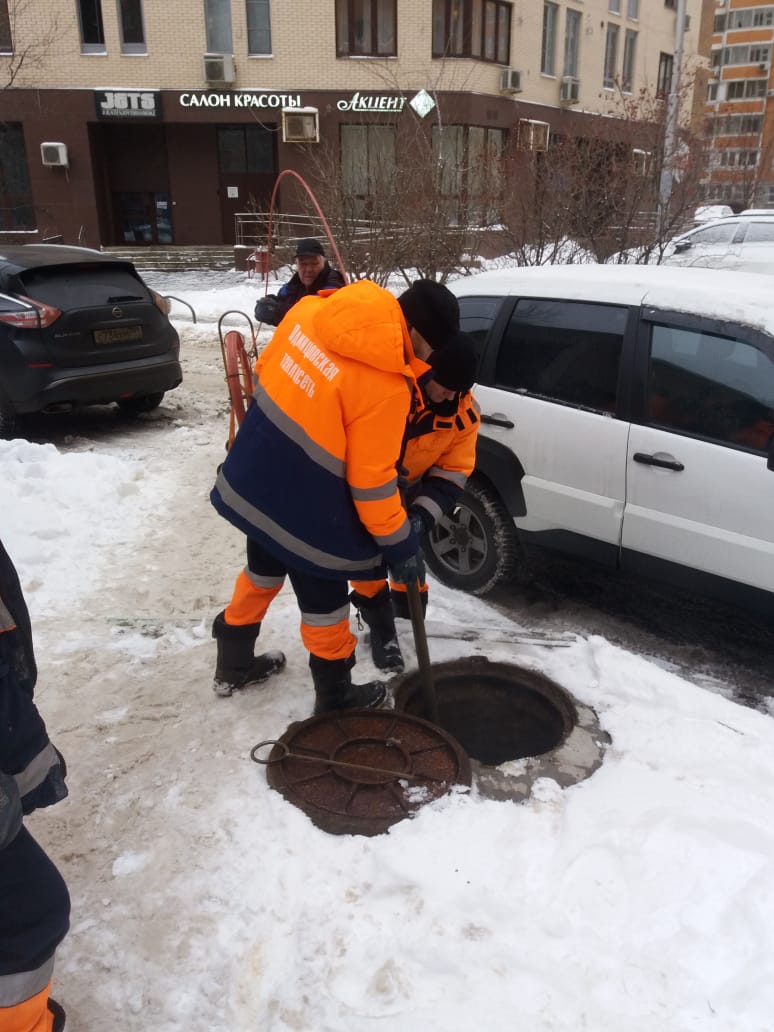 За неделю силами АО «Одинцовская теплосеть» устранено более 40 случаев закупорки канализационных сетей, Декабрь