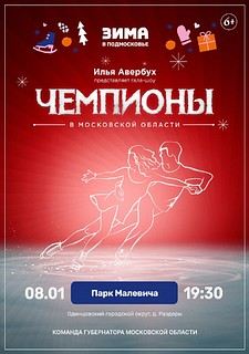 Парк Малевича 8 января ждет всех желающих на захватывающее Ледовое шоу Ильи Авербуха «Чемпионы»