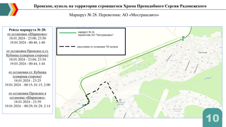 Д. Пронское, купель на территории Храма Преподобного Сергия Радонежского. Маршрут № 28
