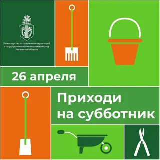 Ежегодный Всероссийский субботник пройдёт в Подмосковье 26 апреля