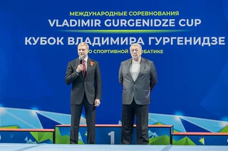 Участие в церемонии открытия турнира приняли глава Одинцовского округа Андрей Иванов и первый вице-президент Федерации гимнастики России Василий Титов