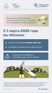 БТИ Московской области напоминают садоводам, что с 1 марта 2025 года вступило в силу требование по освоению земельного участка в трёхлетний срок