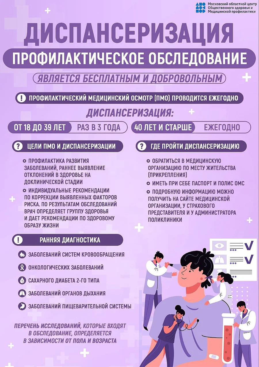 Диспансеризация текст 5, Жителей муниципалитета проинформировали о важности своевременного прохождения диспансеризации